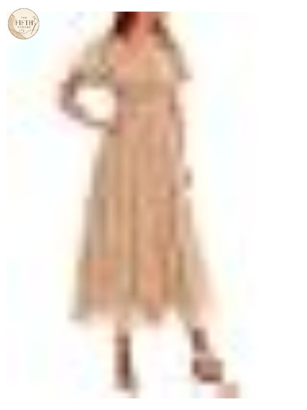 PRETTYGARDEN Women's Summer Smocked Midi Tulle Dress Puff Sleeve